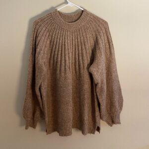 Lush Brown Crew Neck Sweater